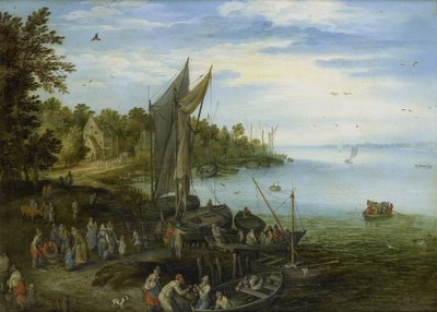 Riverbank by Jan the Elder Brueghel